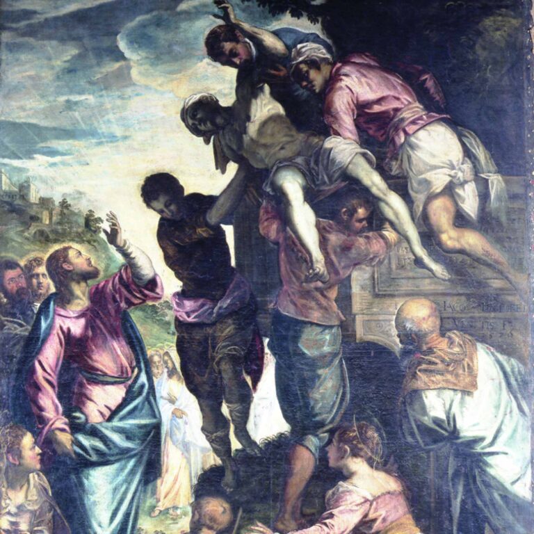 Der Tintoretto in der Katharinenkirche wird geputzt