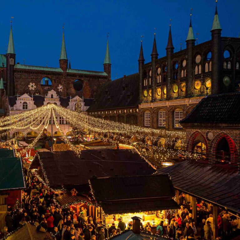 Lübecker Weihnachtsmärkte von oben